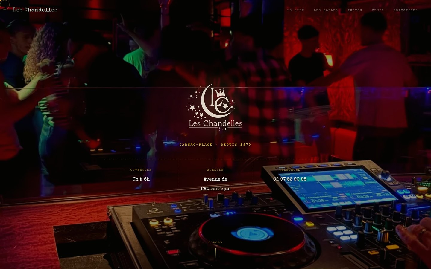 Site des Chandelles, discothèque à Carnac-Plage